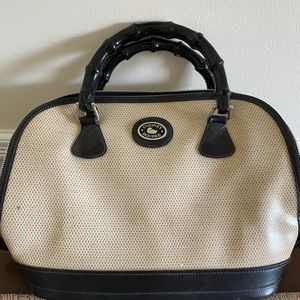 Dooney and Bourke, vintage cream and black bag